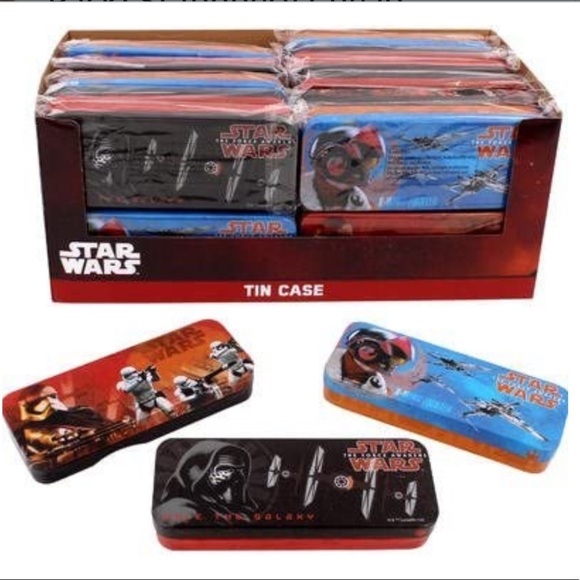 Star Wars Tin Case Storage Box The Force Awakens - Picture 1 of 8